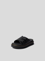 Pantoletten mit Kontrastnaht von Dr.Martens Grau / Schwarz - 38