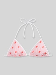 Góra bikini z haftowanym logo od Tommy Hilfiger Fuksjowy - 16