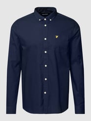 Freizeithemd mit Label-Patch Modell 'Oxford' von Lyle & Scott Blau - 22