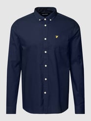 Freizeithemd mit Label-Patch Modell 'Oxford' von Lyle & Scott Blau - 13