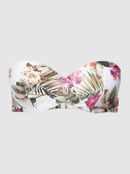 Top bikini z nadrukiem na całej powierzchni model ‘PADDED BANDEAU’ od Guess Zielony - 3