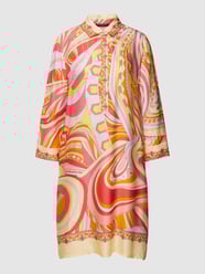 Knielanges Kleid mit Allover-Muster von Ana Alcazar Gelb - 30