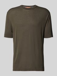 T-shirt z prążkowanym okrągłym dekoltem od Cruna - 5