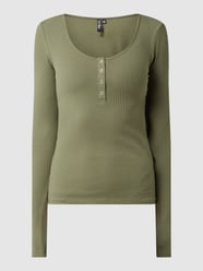 Serafino-Shirt mit Stretch-Anteil  von Pieces Grün - 21