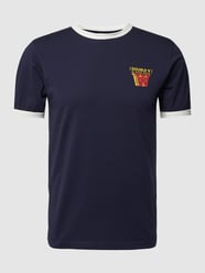 T-Shirt mit Label-Print Modell 'Tom' von Wood Wood Blau / Türkis - 5