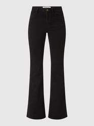 Flared High Waist Jeans mit Bio-Baumwolle  von URBAN CLASSICS Schwarz - 32