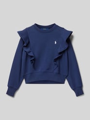 Sweatshirt mit Volants von Polo Ralph Lauren Teens Blau - 2