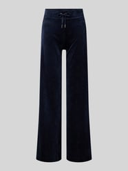 Flared Sweatpants mit Tunnelzug Modell 'MONOGRAM LISA' von Juicy Couture Blau - 23