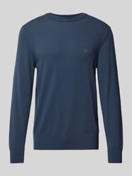 Regular Fit Strickpullover aus softem Bauwolle-Schurwolle-Mix von Marc O'Polo Blau - 6