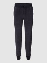 Sweatpants aus Cord mit Galonstreifen von Tommy Hilfiger Blau / Türkis - 44