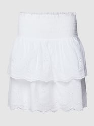 Minirok met smokdetails, model 'ARVINDRA' van Lauren Ralph Lauren Wit - 9