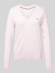 Strickpullover mit gerippten Abschlüssen von Tommy Hilfiger Rosa - 20