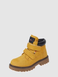 Botki z imitacji skóry  od T.Hilfiger Kids Shoes Brązowy - 31