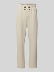 Straight fit sweatpants met elastische band van Jake*s Studio Men Beige - 26