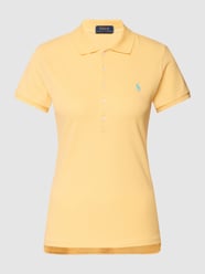 Slim fit poloshirt met logostitching, model 'JULIE' van Polo Ralph Lauren Geel - 30