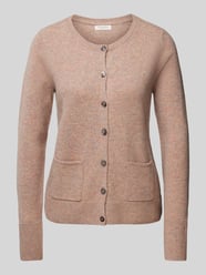 Strickjacke mit aufgesetzten Eingrifftaschen von Christian Berg Woman Beige - 19