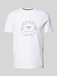 T-Shirt mit Label-Print von Fynch-Hatton Weiß - 18