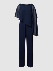 Jumpsuit mit asymmetrischem Volantsaum von Swing Blau - 3