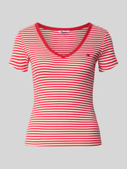 Slim Fit T-Shirt aus Baumwoll-Mix von Tommy Jeans - 40