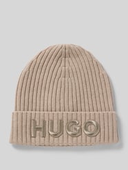 Mütze aus reiner Wolle Modell 'UNISEX' von HUGO Beige - 25
