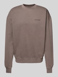 Oversized Sweatshirt mit Label-Stitching von Pegador Braun - 13