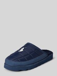 Slides mit Logo-Stitching von Polo Ralph Lauren Blau - 4