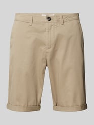 Slim Fit Chino-Shorts mit Eingrifftaschen von Tom Tailor Beige - 35