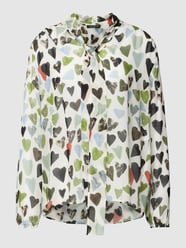 Blouse met sjaal van Luisa Cerano Wit - 9