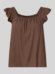 Bluzka bez rękawów o kroju regular fit z mieszanki bawełny i lnu model 'PIA' od PIECES - 15