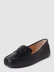 Skórzane mokasyny od Lauren Ralph Lauren Czarny - 46