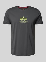T-Shirt mit Label-Print von Alpha Industries Grau - 41