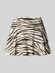 Spódnica mini z mieszanki wiskozy w efekcie stopniowania od Gina Tricot - 4