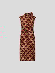 Knielanges Kleid mit Allover-Muster von Paco Rabanne Grau / Schwarz - 30