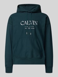 Bluza z kapturem z nadrukiem z logo i kieszenią kangurka od CK Calvin Klein - 46