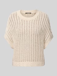 Strickpullover mit gerippten Abschlüssen von comma Beige - 2