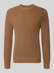 Regular Fit Strickpullover aus reiner Baumwolle von MCNEAL Beige - 39