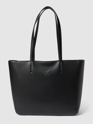 Shopper met labelapplicatie, model 'SLEEK' van Calvin Klein Jeans Grijs / zwart - 28