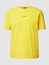 Regular fit T-shirt met labelprint, model 'TCHUP' van BOSS Orange Geel - 11