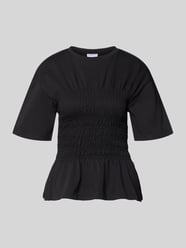 T-shirt met smokdetails en ronde hals van Jake*s Casual - 2