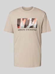 T-Shirt mit Label-Print von ARMANI EXCHANGE Beige - 43