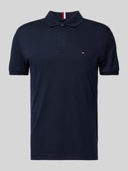 Regular Fit Poloshirt mit Logo-Stitching von Tommy Hilfiger Blau - 48