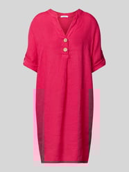 Knielanges Leinenkleid mit V-Ausschnitt von ZABAIONE - 11