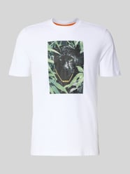 Regular fit T-shirt van puur katoen, model 'ANIMALI' van BOSS Orange - 4