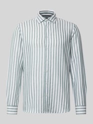 Slim Fit Business-Hemd aus Leinen-Mix mit Kentkragen von Jake*s - 20