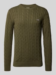 Gebreide pullover met ribboorden van Gant - 12