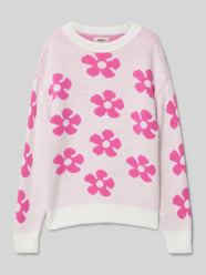 Regular Fit Strickpullover mit Blumen-Muster Modell 'NAJA' von Only Pink - 4