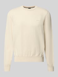 Sweter z dzianiny z czystej bawełny w kroju regular fit model 'UPCAS' od BOSS - 38