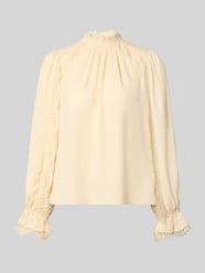 Regular fit blouse met kant van Marc Cain Beige - 35