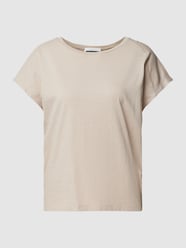 T-Shirt mit geripptem Rundhalsausschnitt Modell 'ONELIAA' von Armedangels Beige - 36