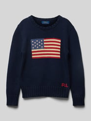 Strickpullover mit Label-Stitching von Polo Ralph Lauren Teens Blau - 26